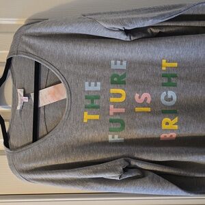 NEW DIRECTIONS STUDIO BRAND WOMEN'S PLUS SIZE GRAY LONG SLEEVE TEE SIZE XXL